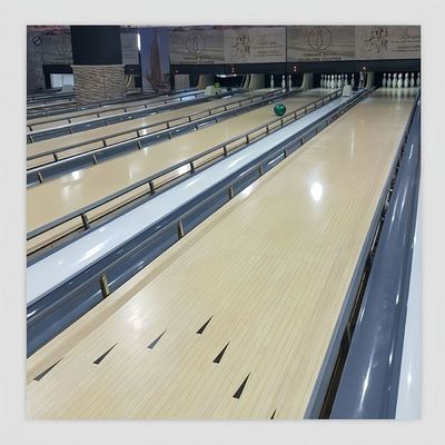 Grey Synthetic Bowling Lanes Standard String Bowling Pinsetter With Bowling Bumper